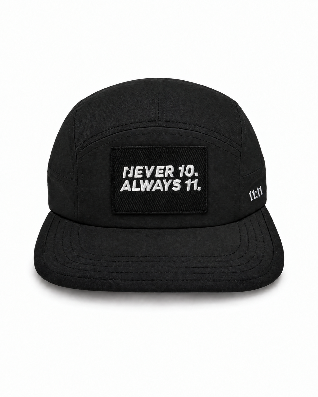 Cap mit NEVER 10. ALWAYS 11. Patch, Vorderseite #Performance Lightweight Cap
