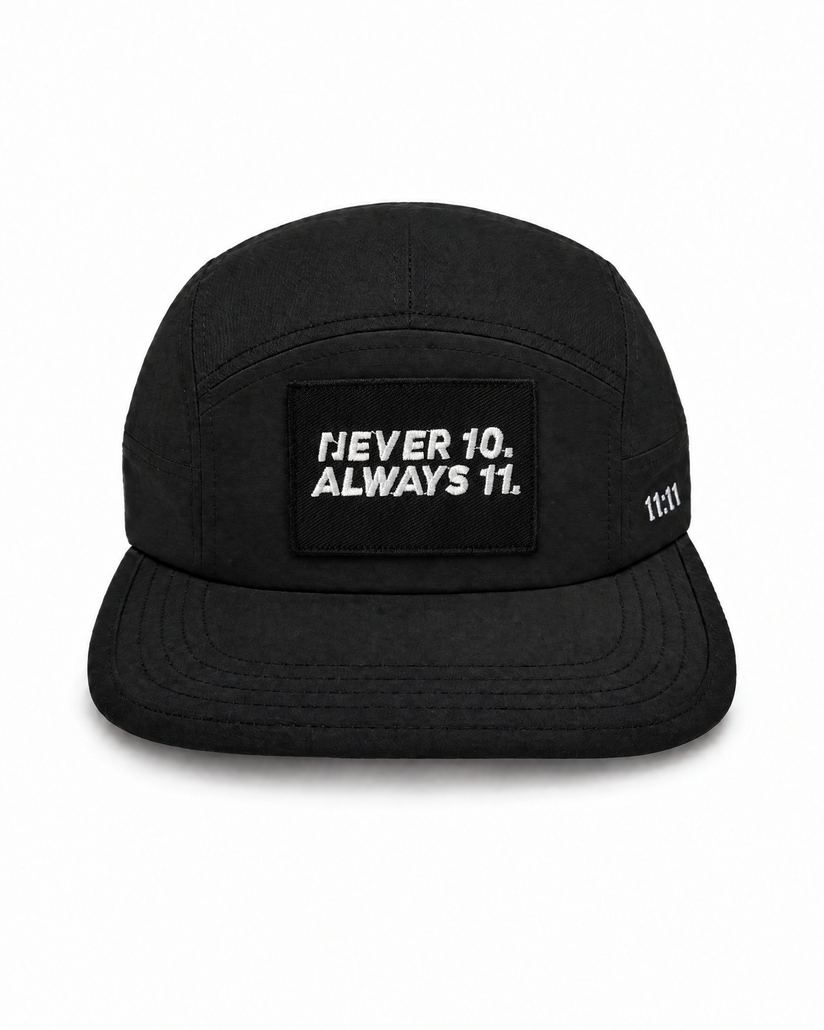 Cap mit NEVER 10. ALWAYS 11. Patch, Vorderseite #Performance Lightweight Cap